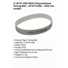 11-AT10-1250 RICH | Timing Belt Polyurethane 11-AT10-1250 RICH
