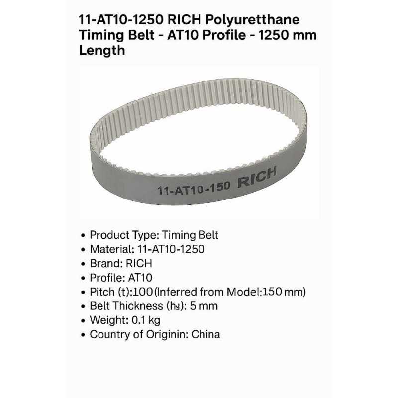 11-AT10-1250 RICH | Timing Belt Polyurethane 11-AT10-1250 RICH
