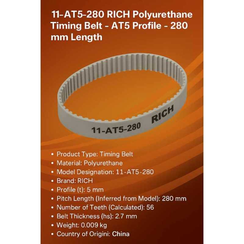 11-AT5-280 RICH | Timing Belt Polyurethane 11-AT5-280 RICH