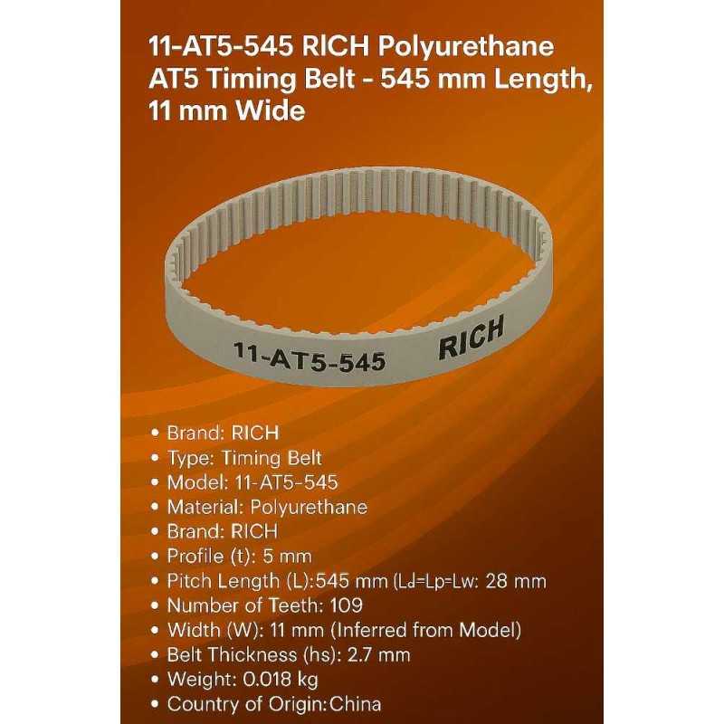 11-AT5-545 RICH | Timing Belt Polyurethane 11-AT5-545 RICH